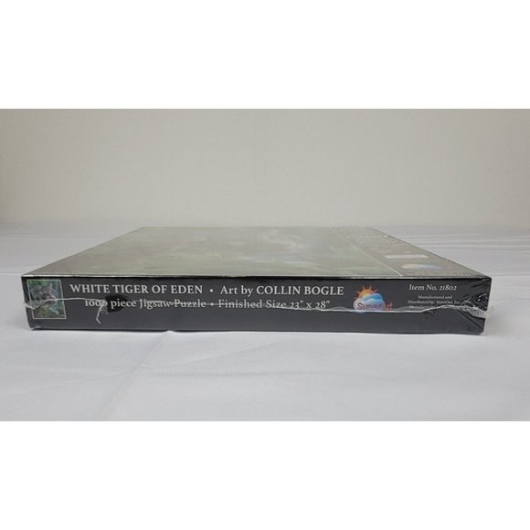 Jigsaw Puzzle "WHITE TIGER OF EDEN" 1000 Piece 23" X 28" by COLIN BOGLE. Sealed - Picture 2 of 4